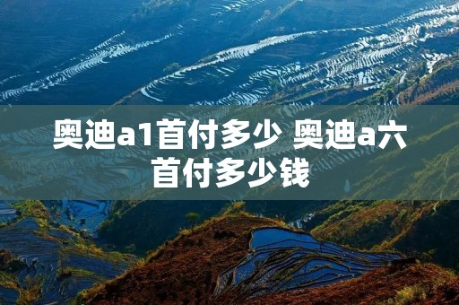 奥迪a1首付多少 奥迪a六首付多少钱