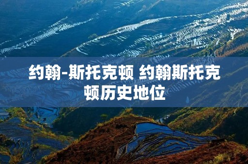 约翰-斯托克顿 约翰斯托克顿历史地位