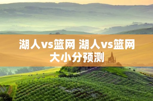 湖人vs篮网 湖人vs篮网大小分预测