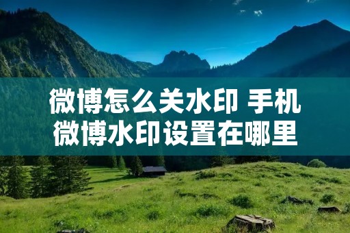 微博怎么关水印 手机微博水印设置在哪里