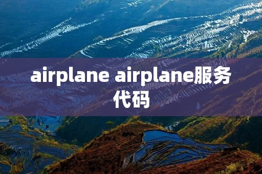 airplane airplane服务代码