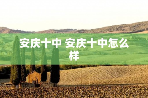 安庆十中 安庆十中怎么样