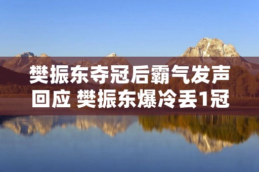 樊振东夺冠后霸气发声回应 樊振东爆冷丢1冠无缘3金 樊振东夺冠后霸气发声回应 樊振东爆冷丢1冠无缘3金