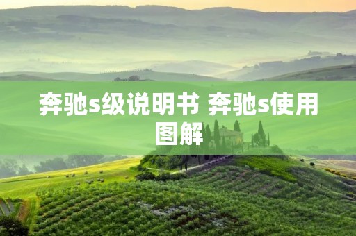 奔驰s级说明书 奔驰s使用图解