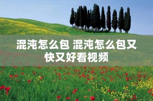 混沌怎么包 混沌怎么包又快又好看视频