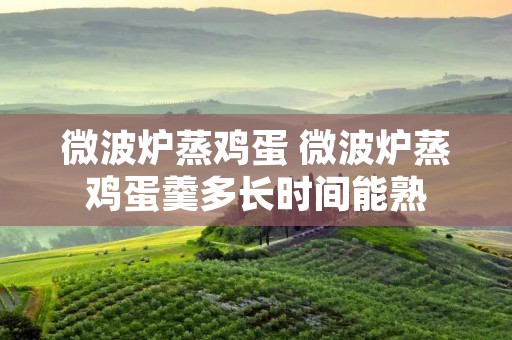 微波炉蒸鸡蛋 微波炉蒸鸡蛋羹多长时间能熟 微波炉蒸鸡蛋 微波炉蒸鸡蛋羹多长时间能熟