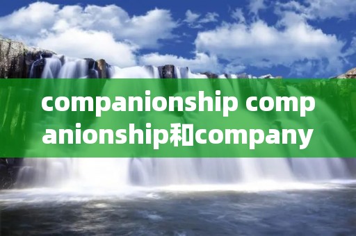 companionship companionship和company的区别