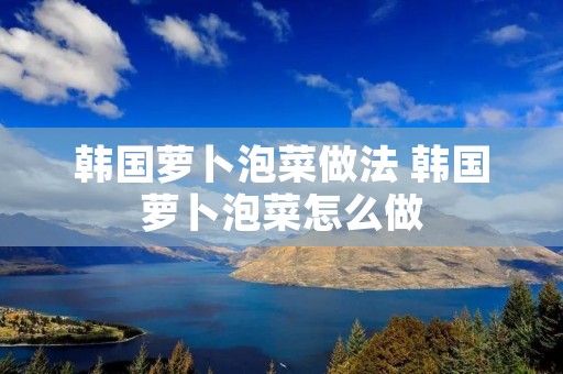 韩国萝卜泡菜做法 韩国萝卜泡菜怎么做 韩国萝卜泡菜做法 韩国萝卜泡菜怎么做