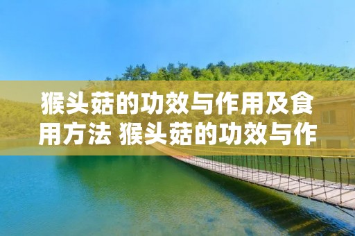 猴头菇的功效与作用及食用方法 猴头菇的功效与作用及食用方法干