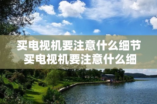 买电视机要注意什么细节 买电视机要注意什么细节问题 买电视机要注意什么细节 买电视机要注意什么细节问题