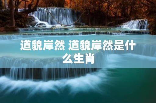道貌岸然 道貌岸然是什么生肖
