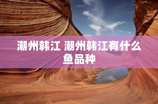 潮州韩江 潮州韩江有什么鱼品种