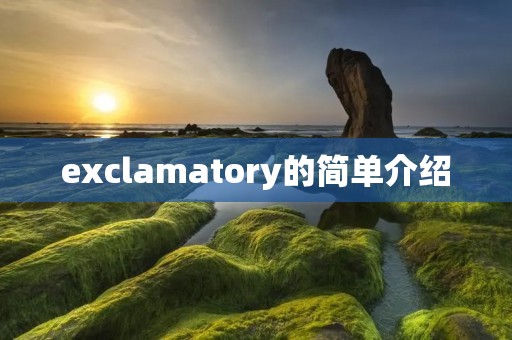 exclamatory的简单介绍 exclamatory的简单介绍