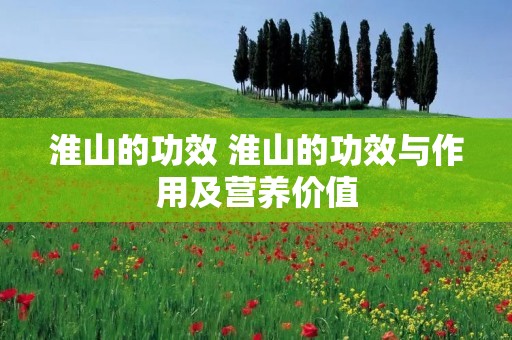 淮山的功效 淮山的功效与作用及营养价值