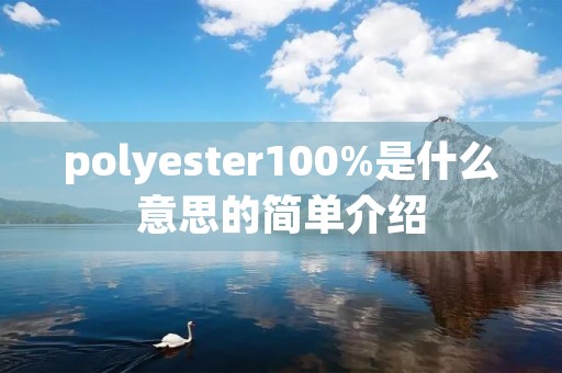 polyester100%是什么意思的简单介绍 polyester100%是什么意思的简单介绍
