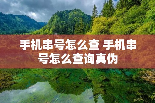 手机串号怎么查 手机串号怎么查询真伪
