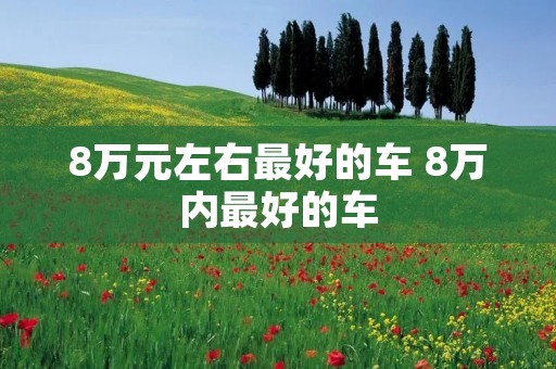 8万元左右最好的车 8万内最好的车 8万元左右最好的车 8万内最好的车