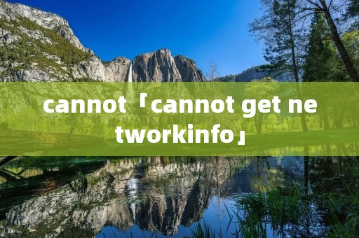 cannot「cannot get networkinfo」 cannot「cannot get networkinfo」