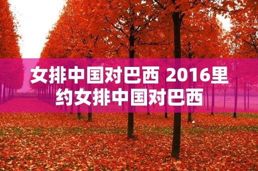女排中国对巴西 2016里约女排中国对巴西 女排中国对巴西 2016里约女排中国对巴西