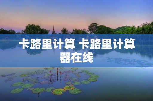 卡路里计算 卡路里计算器在线