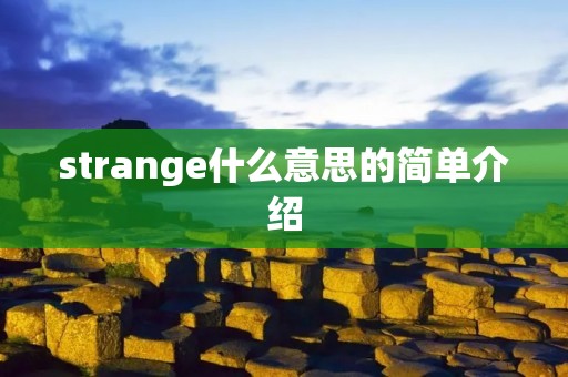 strange什么意思的简单介绍