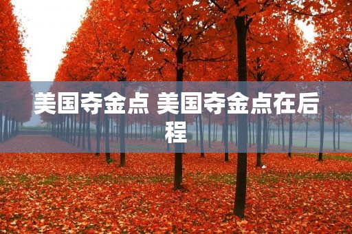 美国夺金点 美国夺金点在后程 美国夺金点 美国夺金点在后程