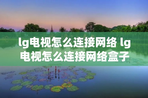 lg电视怎么连接网络 lg电视怎么连接网络盒子 lg电视怎么连接网络 lg电视怎么连接网络盒子