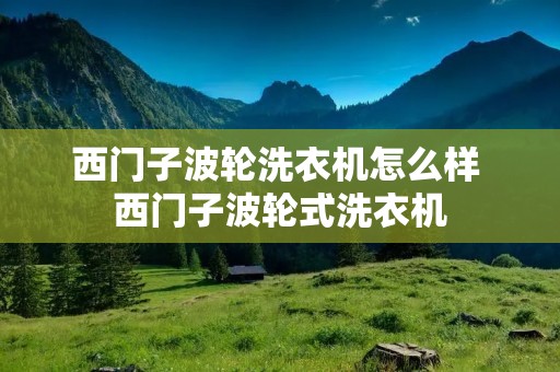 西门子波轮洗衣机怎么样 西门子波轮式洗衣机 西门子波轮洗衣机怎么样 西门子波轮式洗衣机