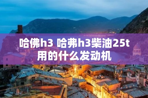 哈佛h3 哈弗h3柴油25t用的什么发动机 哈佛h3 哈弗h3柴油25t用的什么发动机