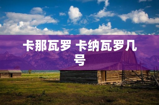 卡那瓦罗 卡纳瓦罗几号
