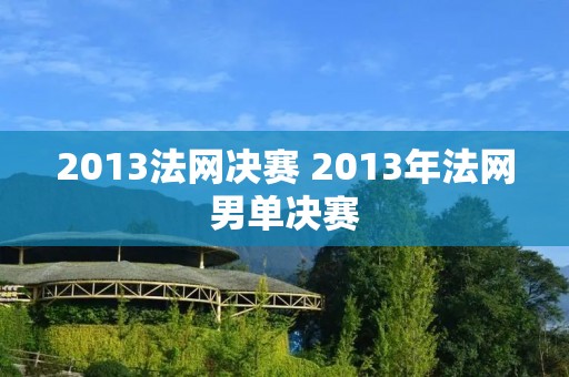 2013法网决赛 2013年法网男单决赛