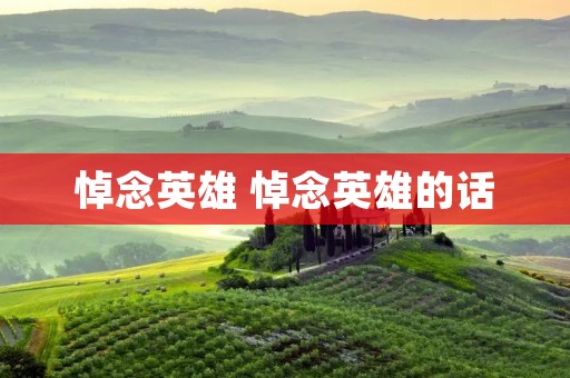 悼念英雄 悼念英雄的话