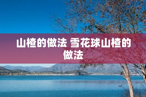 山楂的做法 雪花球山楂的做法