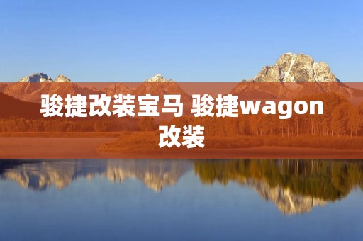 骏捷改装宝马 骏捷wagon改装
