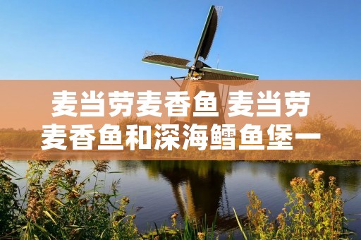 麦当劳麦香鱼 麦当劳麦香鱼和深海鳕鱼堡一样吗