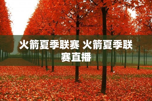 火箭夏季联赛 火箭夏季联赛直播