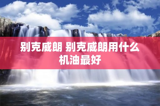 别克威朗 别克威朗用什么机油最好