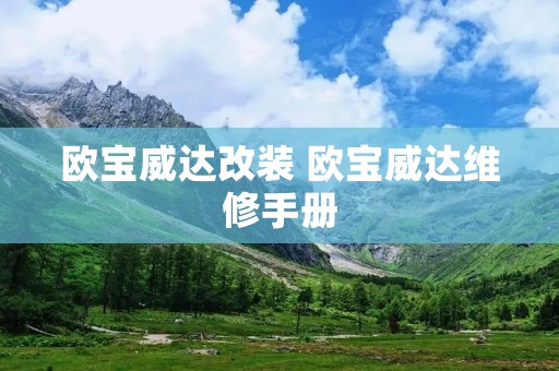 欧宝威达改装 欧宝威达维修手册