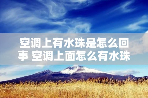空调上有水珠是怎么回事 空调上面怎么有水珠 空调上有水珠是怎么回事 空调上面怎么有水珠