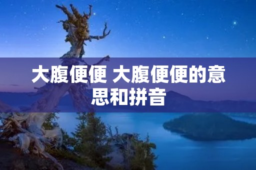 大腹便便 大腹便便的意思和拼音 大腹便便 大腹便便的意思和拼音