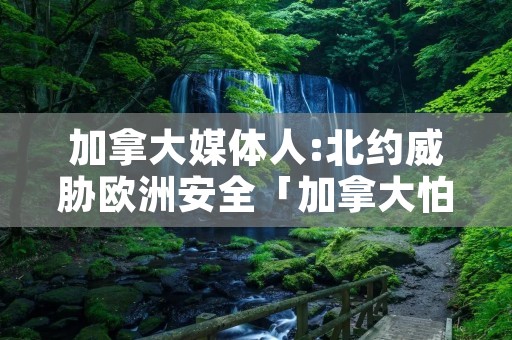 加拿大媒体人:北约威胁欧洲安全「加拿大怕美国」 加拿大媒体人:北约威胁欧洲安全「加拿大怕美国」