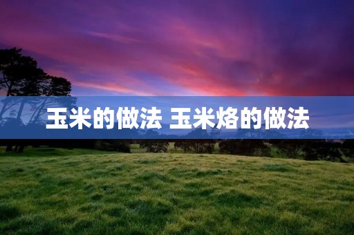 玉米的做法 玉米烙的做法 玉米的做法 玉米烙的做法