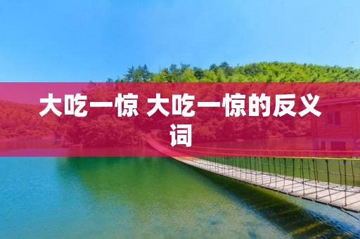 大吃一惊 大吃一惊的反义词 大吃一惊 大吃一惊的反义词