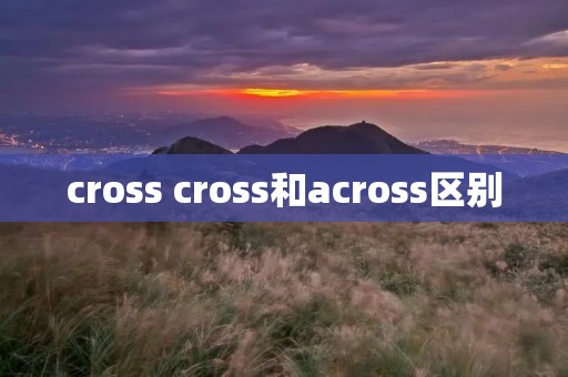 cross cross和across区别