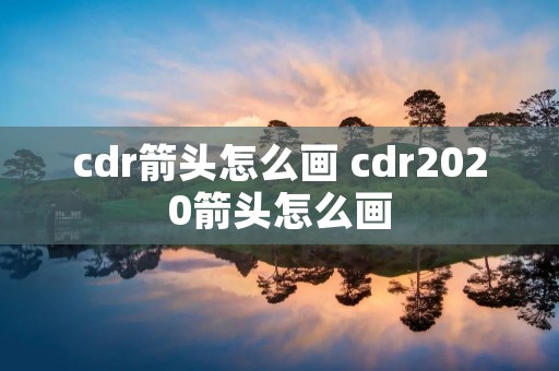 cdr箭头怎么画 cdr2020箭头怎么画