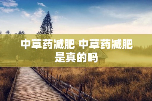中草药减肥 中草药减肥是真的吗