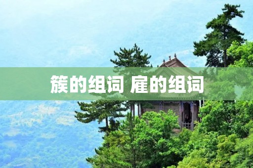 簇的组词 雇的组词