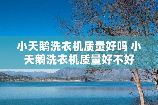 小天鹅洗衣机质量好吗 小天鹅洗衣机质量好不好 小天鹅洗衣机质量好吗 小天鹅洗衣机质量好不好