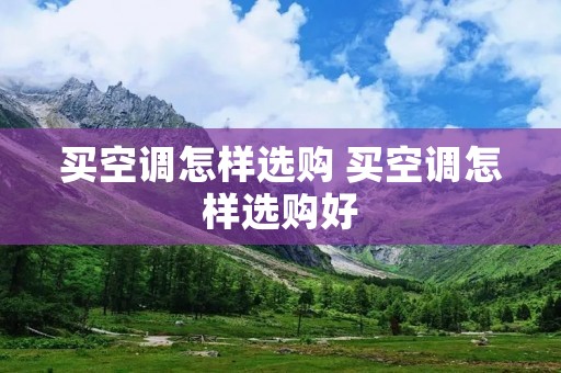 买空调怎样选购 买空调怎样选购好 买空调怎样选购 买空调怎样选购好