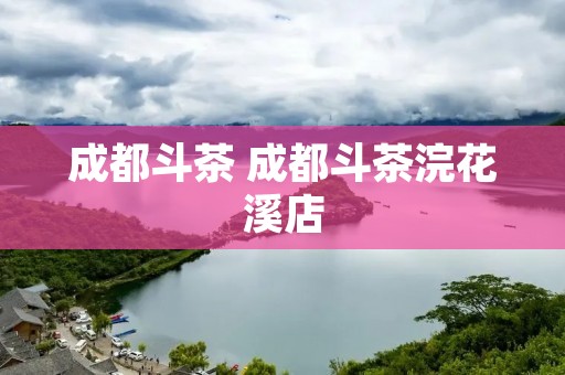 成都斗茶 成都斗茶浣花溪店